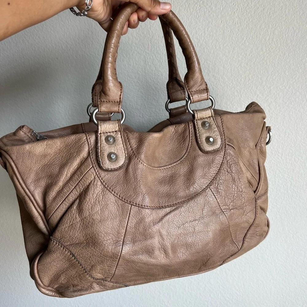 Liebeskind gorgeous quality Soft Taupe Brown Leather Satchel - Picture 2 of 12